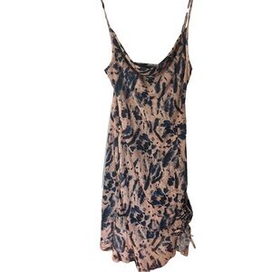 PrettyLittleThing Black and Tan Abstract Mini Dress